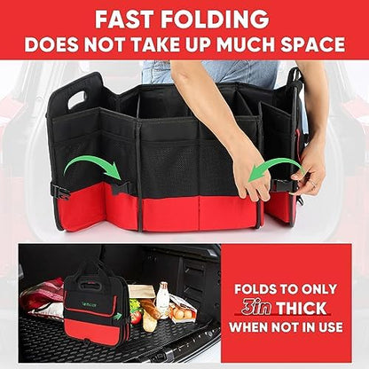 Simniam Large Trunk Organizer for Car, Foldable Multi Compartment Car Trunk - Image 6
