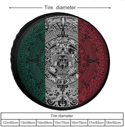 Generic Mexico Aztec Calendar Tire Covers, Dust-Proof Weatherproof Wheel Covers - Image 3