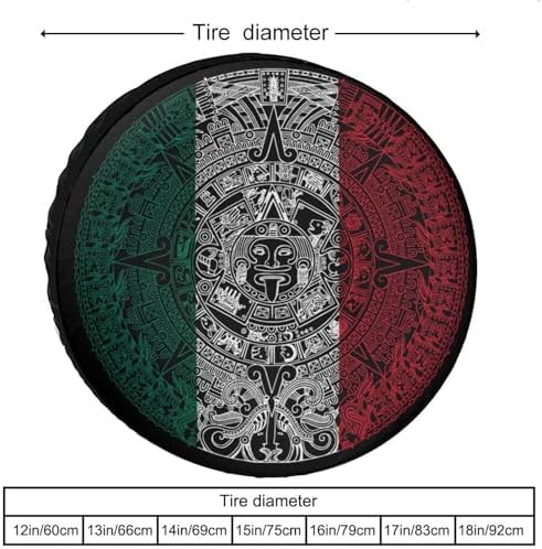 Mexico Aztec Calendar Tire Covers, Dust-Proof Weatherproof Wheel Covers Wheel - Image 3