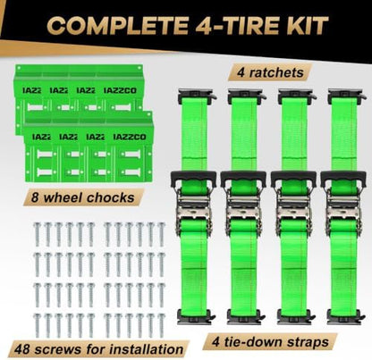 UTV Wheel Chock Tie Down Kit, 4500lb Break Strength - Image 6
