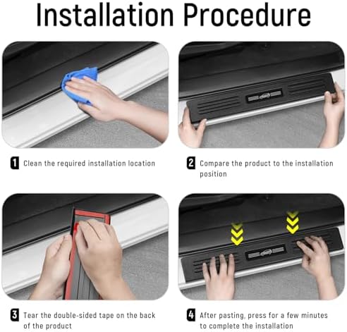 4PCS Door Sill Protector for Honda CRV 2017-2022 Hybrid Accessories Matte Black - Image 6