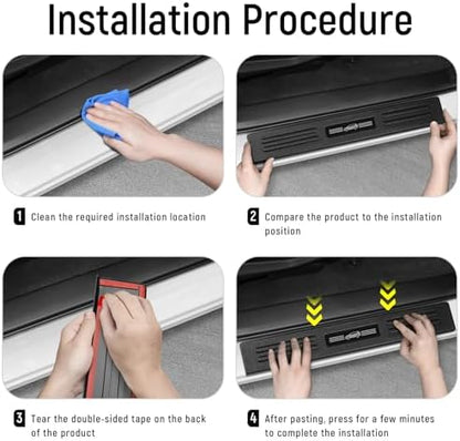 4PCS Door Sill Protector for Honda CRV 2017-2022 Hybrid Accessories Matte Black - Image 6