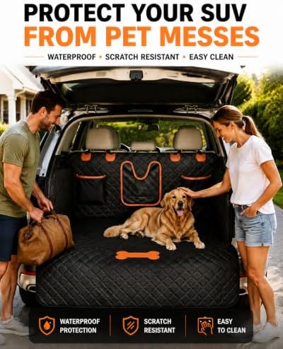 SUV Cargo Liner for Dogs, Waterproof Dog Trunk Cover for Full-Size SUVs - Image 2