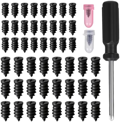 50 PCS Tire Repair Rubber Nails, Spiral Vacuum Tire Plug Kit by Unknown