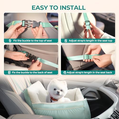 BurgeonNest Dog Car Seat for Small Dogs & Cats Under 25 lbs - Image 6