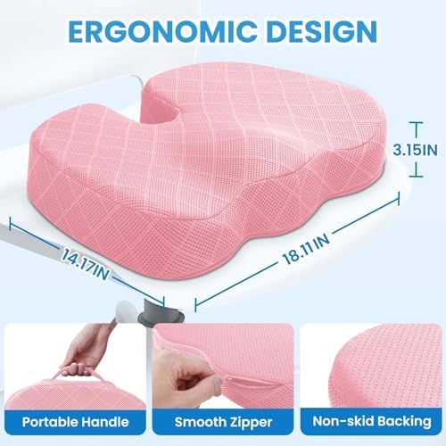 TushGuard Seat Cushion, Memory Foam Office Chair Cushion - Image 2