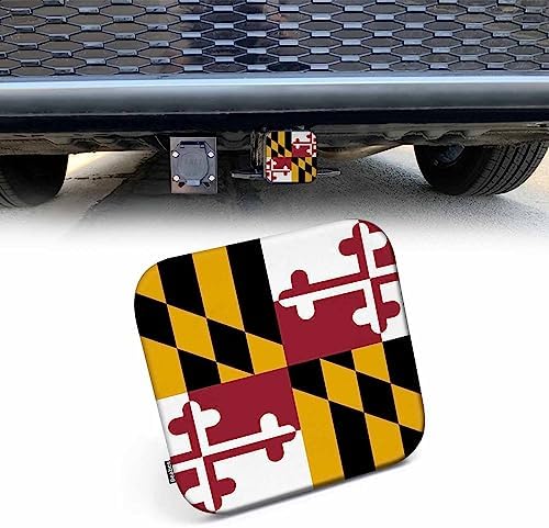 Maryland Flag Receiver Hitch Tube Cover Maryland State Flag of America Car Rear by Beabes