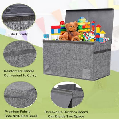 YOLOXO Toy Box Chest, Collapsible Sturdy Storage Bins - Image 3