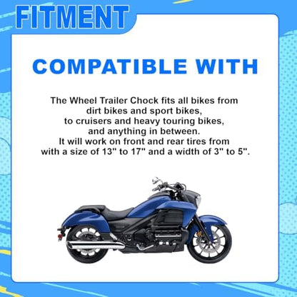 Motorcycle Wheel Trailer Chock for tires from 13" to 17" and 80mm to 230mm - Image 3