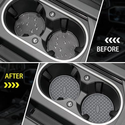 ME.FAN Car Cup Coasters Silicone Car Coasters/Cup Mats, Non-Slip Recessed Car - Image 4
