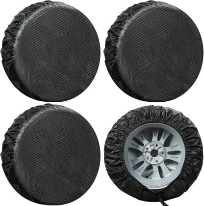 Season Guard 4Pack Carbon Fiber Tire Cover, Fit Truck SUV RV Trailer Camper by SeasonGuard