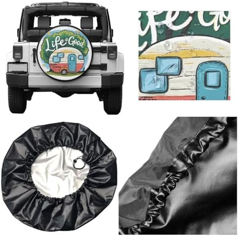 Camper Life is Good Spare Tire Cover Wheel Protectors Waterproof Wheel Covers - Image 3