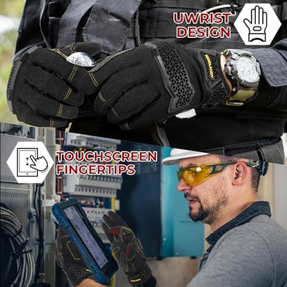 HANDLANDY Work Gloves for Men & Women, Utility Mechanic Working Gloves Touch - Image 5