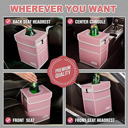 K KNODEL Car Trash Can with Lid, Car Garbage, Bin and Bag - Image 5