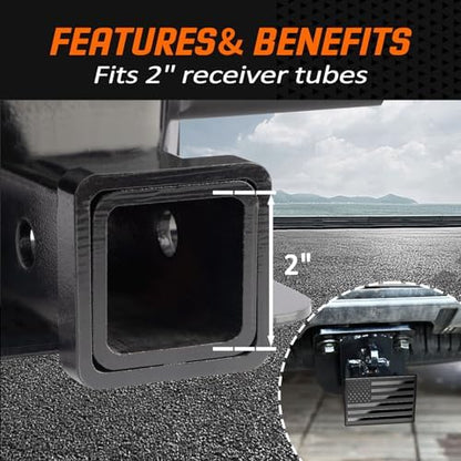 METOWARE Trailer Hitch Cover for 2" Receiver - Image 2