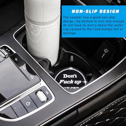 4 PCS Bling Car Cup Coaster, 2.75 Inch Anti-Slip Cup Holder Insert Coasters - Image 6