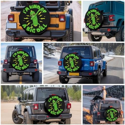 GENANY Funny Pickle Quote Thick PVC Leather Spare Tire Cover Size 14 - Image 7