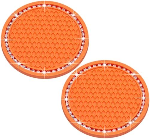 2PCS Bling Cup Holder Coaster, 2.75 Inch Auto Car Cup Holder Insert Coasters by MEAJOO