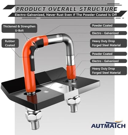 AUTMATCH Hitch Tightener Anti-Rattle Clamp - Image 5