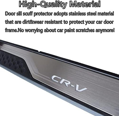 4Pcs Stainless Steel Car Door Sill Scuff Plate Guard Sills - Image 4