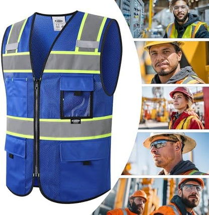 JKSafety Safety Vest for Men Women Hi Vis Relfective Vest - Image 6