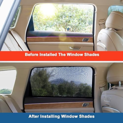 Upgraded Car Rear Side Window Shades, Breathable Mesh Stretch Window Covers - Image 2