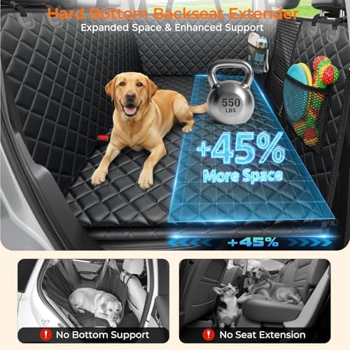 URPOWER Back Seat Extender for Dogs, Large Hard Bottom Dog Car Seat Cover - Image 2
