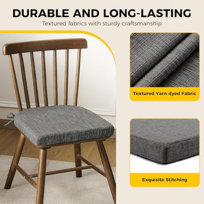 downluxe Indoor Chair Cushions for Dining Chairs, Soft and Comfortable Textured - Image 6