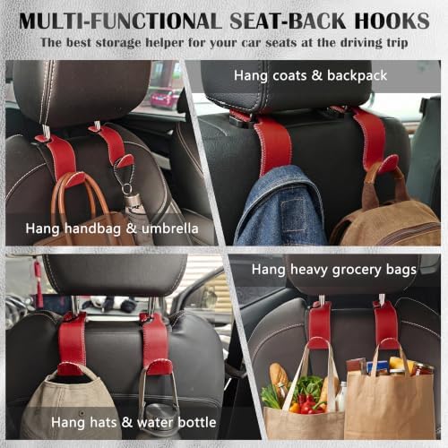Car Seat Headrest Hook 55lb Heavy Duty Metal Hanger - Image 2