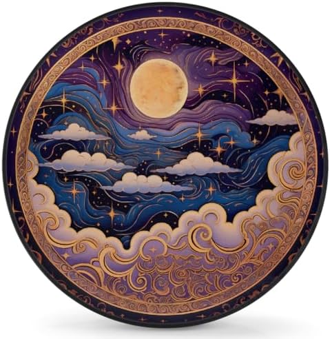 Spare Tire Cover for RV Trailer, Boho Ethnic Moon Waterproof Sun Leather Wheel by cfpolar
