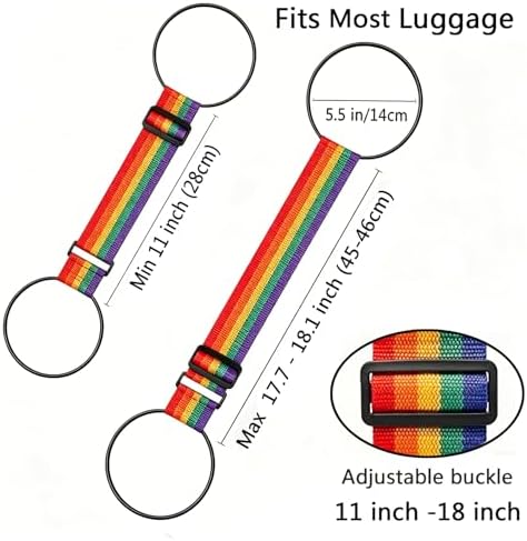 Luggage Straps for Suitcases, Luggage Connector Belt Strap 2 Red - Image 2