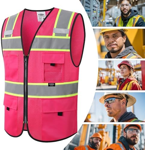 JKSafety Safety Vest for Men Women Hi Vis Relfective Vest - Image 6