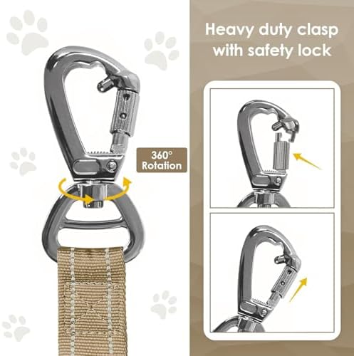 AUBELL Tactical Dog Leash Heavy Duty, 4-6ft No Pull Bungee Leash - Image 3