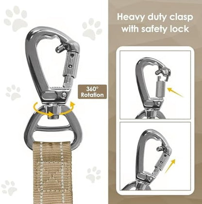AUBELL Tactical Dog Leash Heavy Duty, 4-6ft No Pull Bungee Leash - Image 3