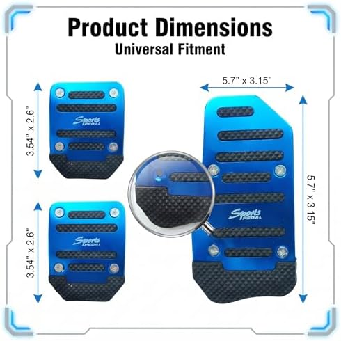 3 PCS Car Pedals Pads, Anti-slip Design, Manual Transmission Accelerator Brake - Image 4