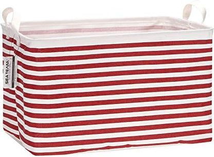 Sea Team Large Rectangle Open-Top Canvas Storage Basket by SeaTeam