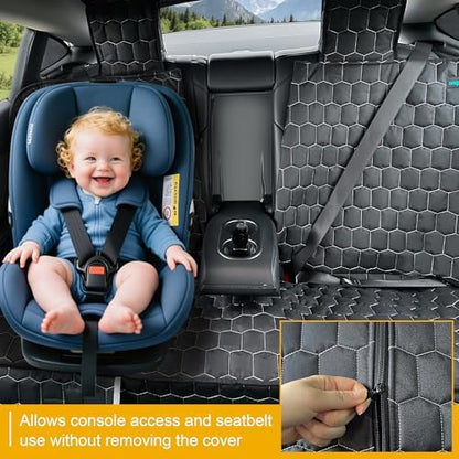 Meginc Dog Car Seat Covers for Model 3, Rear Seat Protector for Dogs &Kid - Image 2