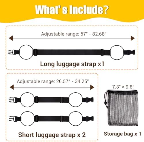 Luggage Straps Suitcases, Adjustable 3 PCS Storage Bag - Image 4