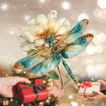Dragonfly Ornament Stained Glass Style – Acrylic Window Hanging Suncatcher - Image 5