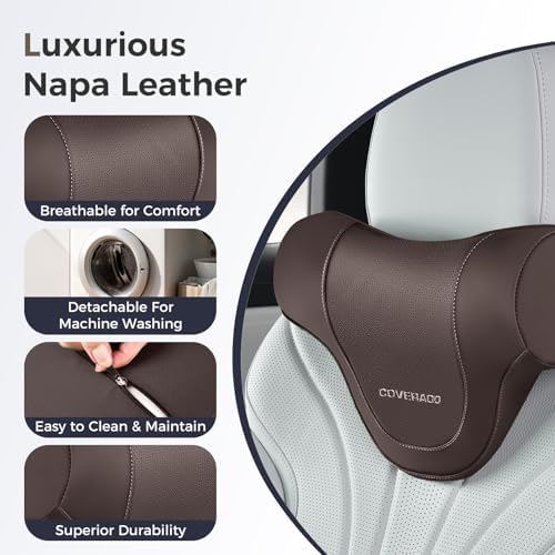 Coverado Car Headrest Pillow, Ergonomic Memory Foam Car Neck Pillow - Image 6
