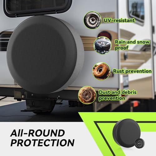 RVMATE RV Spare Tire Cover, Fits 30" Diameter Tire - Image 2