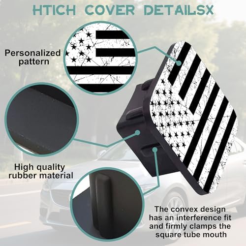Trailer Hitch Cover, American Flag Tow Hitch Cover - Image 4