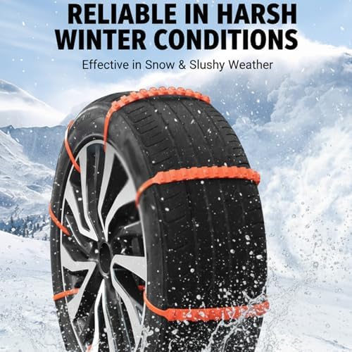 Universal Reusable Anti-Skid Nylon Tire Chains, Emergency Traction Straps - Image 4