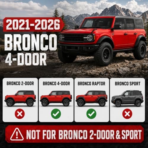 Mabett Door Edge Guards for 2021-2026 Ford Bronco Accessories 4-Door - Image 2
