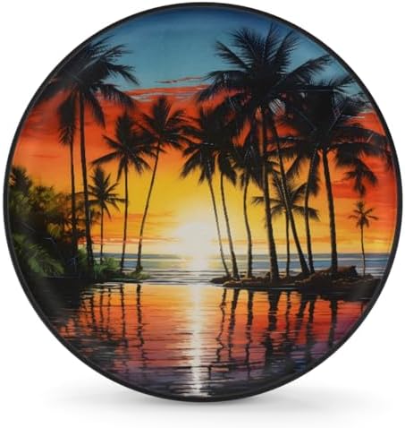 Palm Tree Spare Tire Cover 16in Spare Wheel Covers Tire Storage Cover by YoYoYuchong
