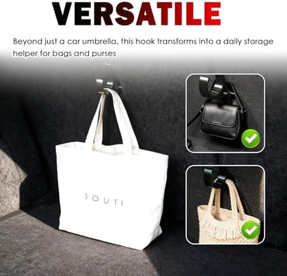 2PCS Double Car Umbrella Hook, Versatile Car Umbrella Holder as Cars Purse Hook - Image 6