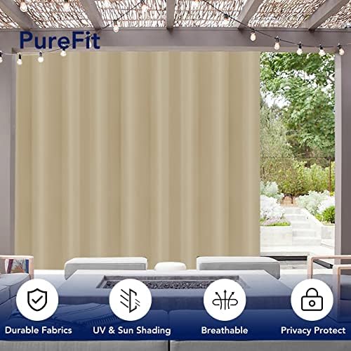 PureFit Outdoor Curtains for Patio Waterproof Weatherproof Outside Curtains - Image 3