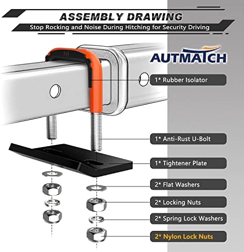 AUTMATCH Hitch Tightener Anti-Rattle Clamp - Image 3