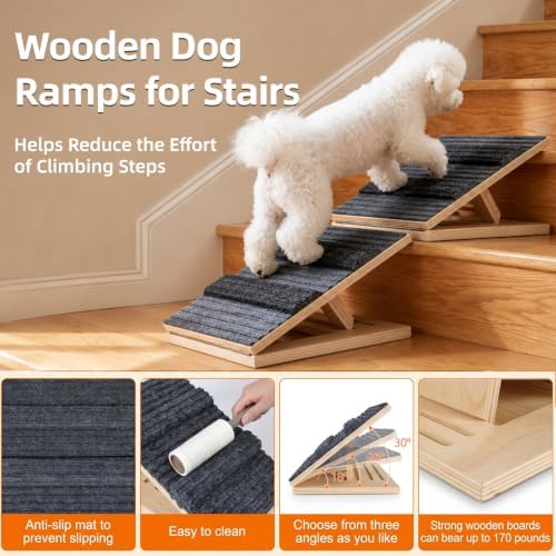 Upgraded Dog Ramps for Stairs, Adjustable Stair Ramp for Dogs - Image 5