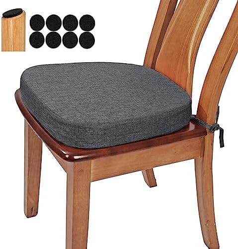 BUYUE Thickened 2.5" Friendly Woven Fabric Dining Chair Cushion, U-Shape High by BUYUE